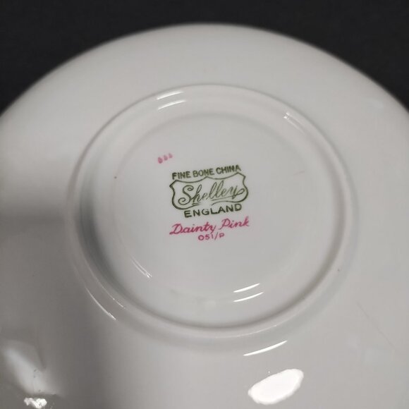 Fine Bone China Shelley England Dainty Pink tea cup & saucer 051/P VTG - Picture 6 of 9